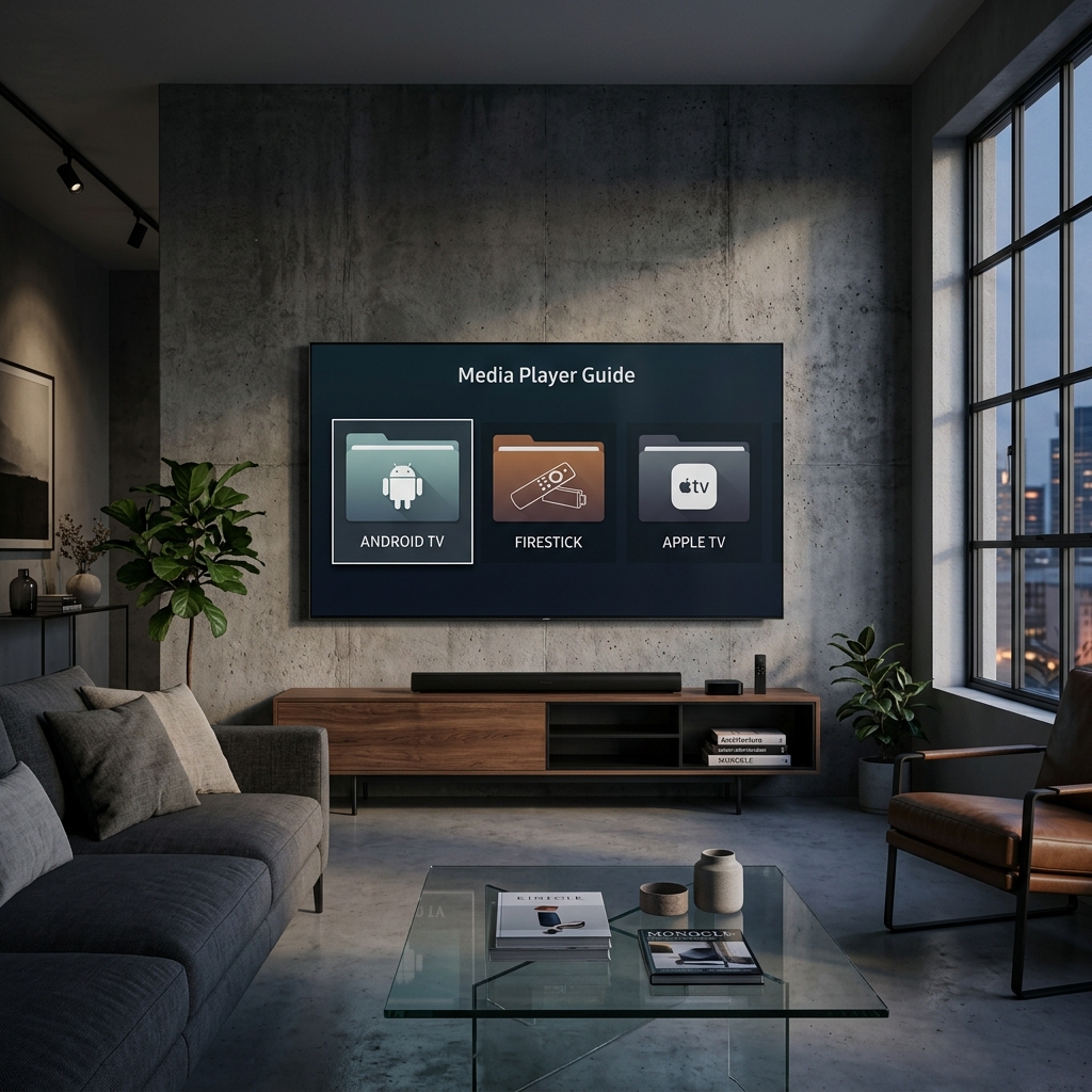 Smart TV guide category list running on home dashboard