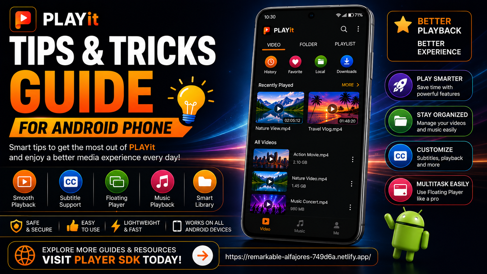 PLAYit Tips & Tricks for Android