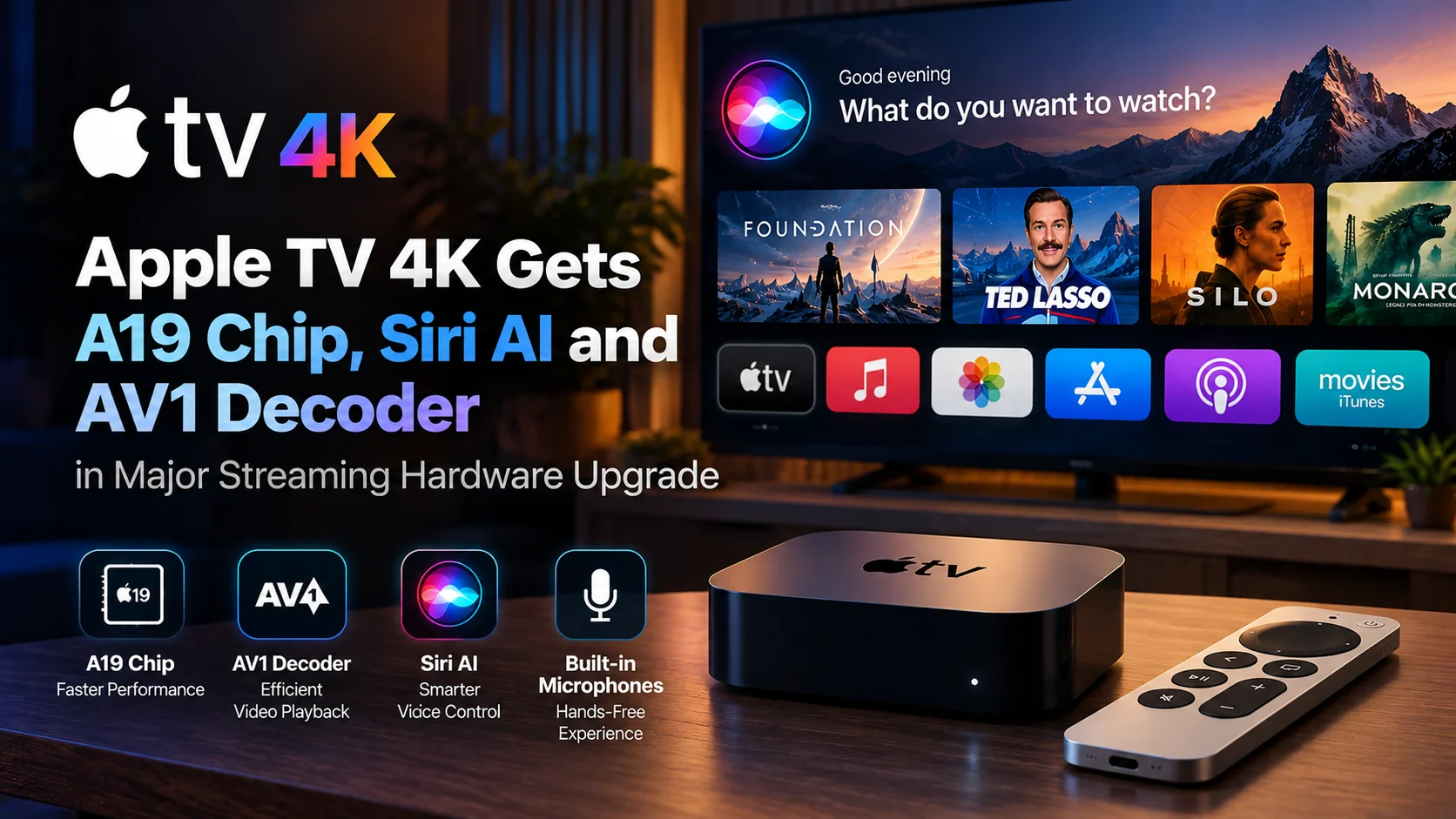 Apple TV 4K Gets A19 Chip, Siri AI and AV1 Decoder in Major Streaming Hardware Upgrade