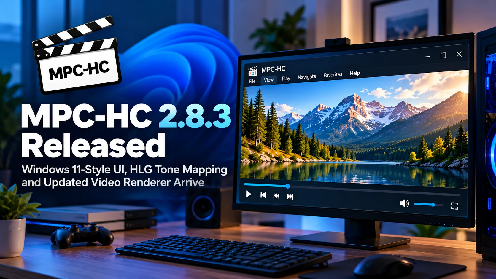 MPC-HC 2.8.3 Adds Windows 11 UI, HLG Tone Mapping and Video Renderer Updates