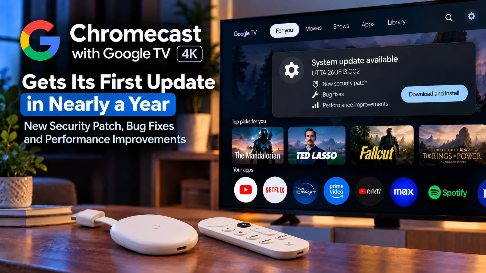 Chromecast with Google TV 4K Gets Major Security and Performance Update
