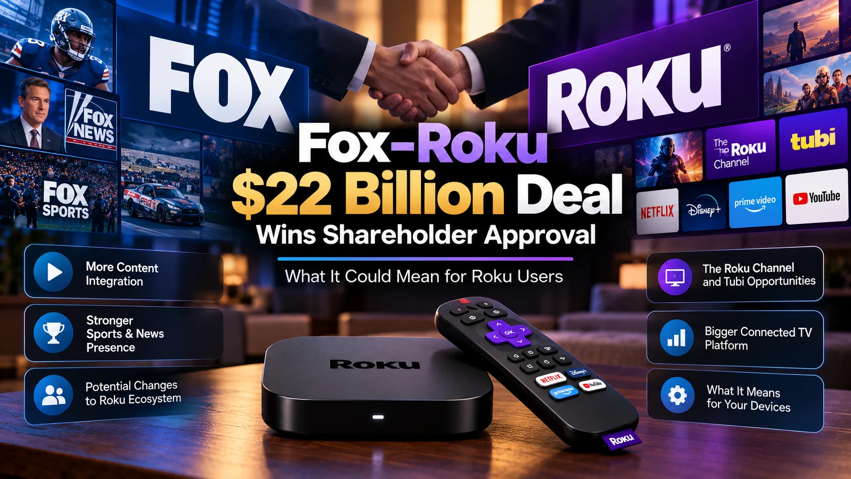 Fox–Roku $22 Billion Deal Wins Shareholder Approval: What It Could Mean for Roku Users