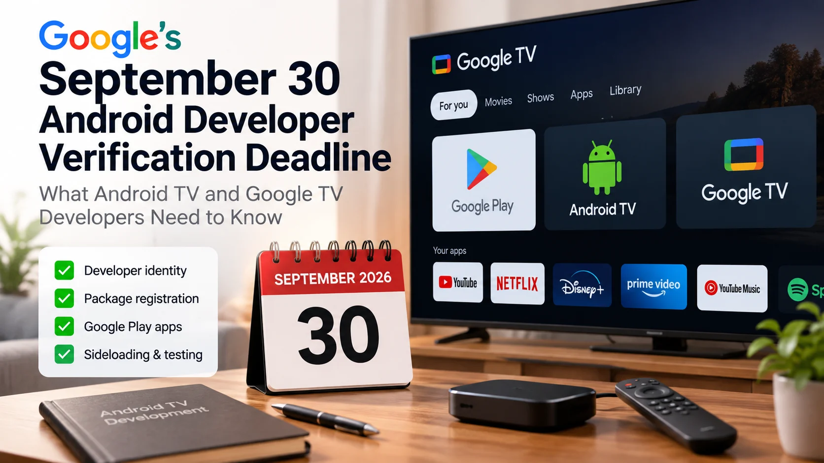 Android Developer Verification Deadline: What Android TV and Google TV Developers Need to Know
