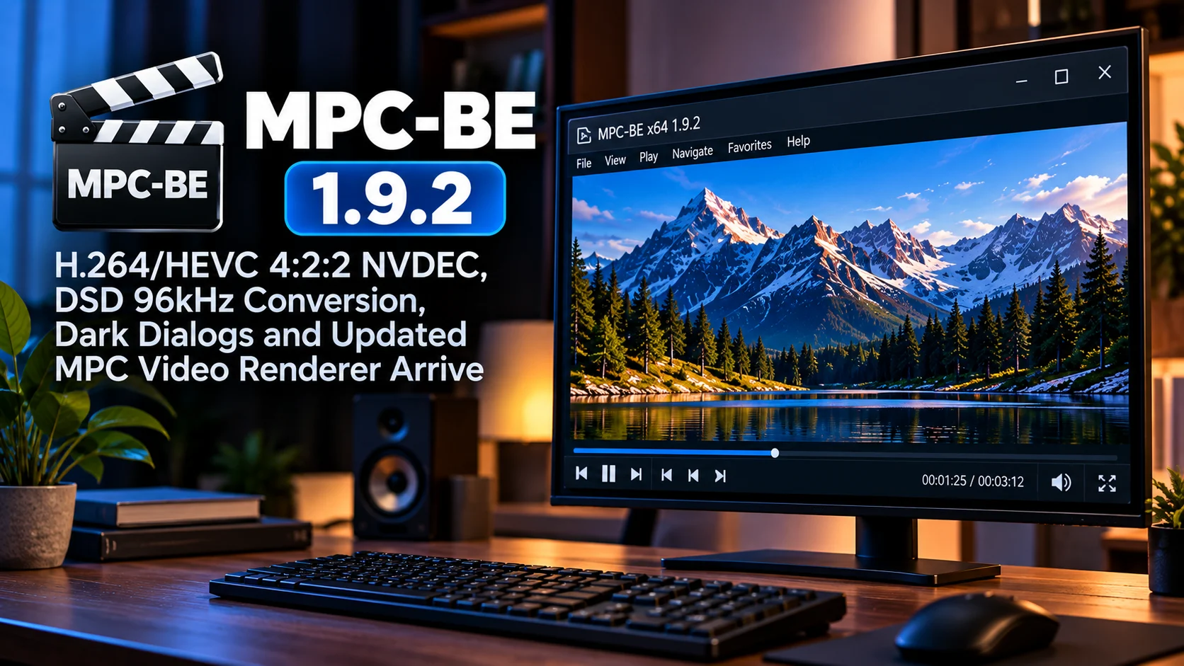 MPC-BE 1.9.2 Adds 4:2:2 NVDEC, DSD 96kHz Audio and Updated Video Renderer