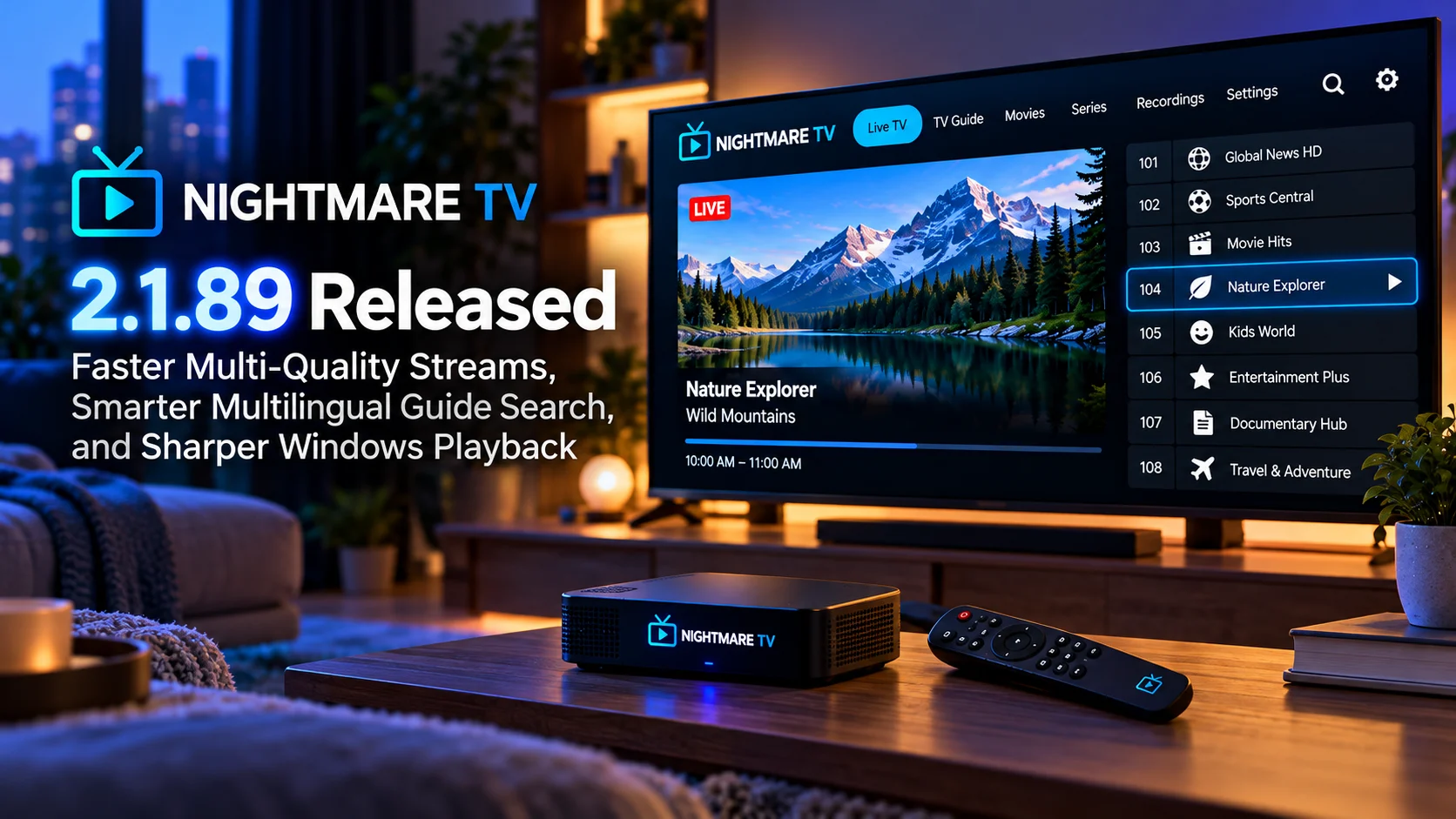 Nightmare TV 2.1.81 Released: Mac Mini Player, Media Keys & Recording Fixes