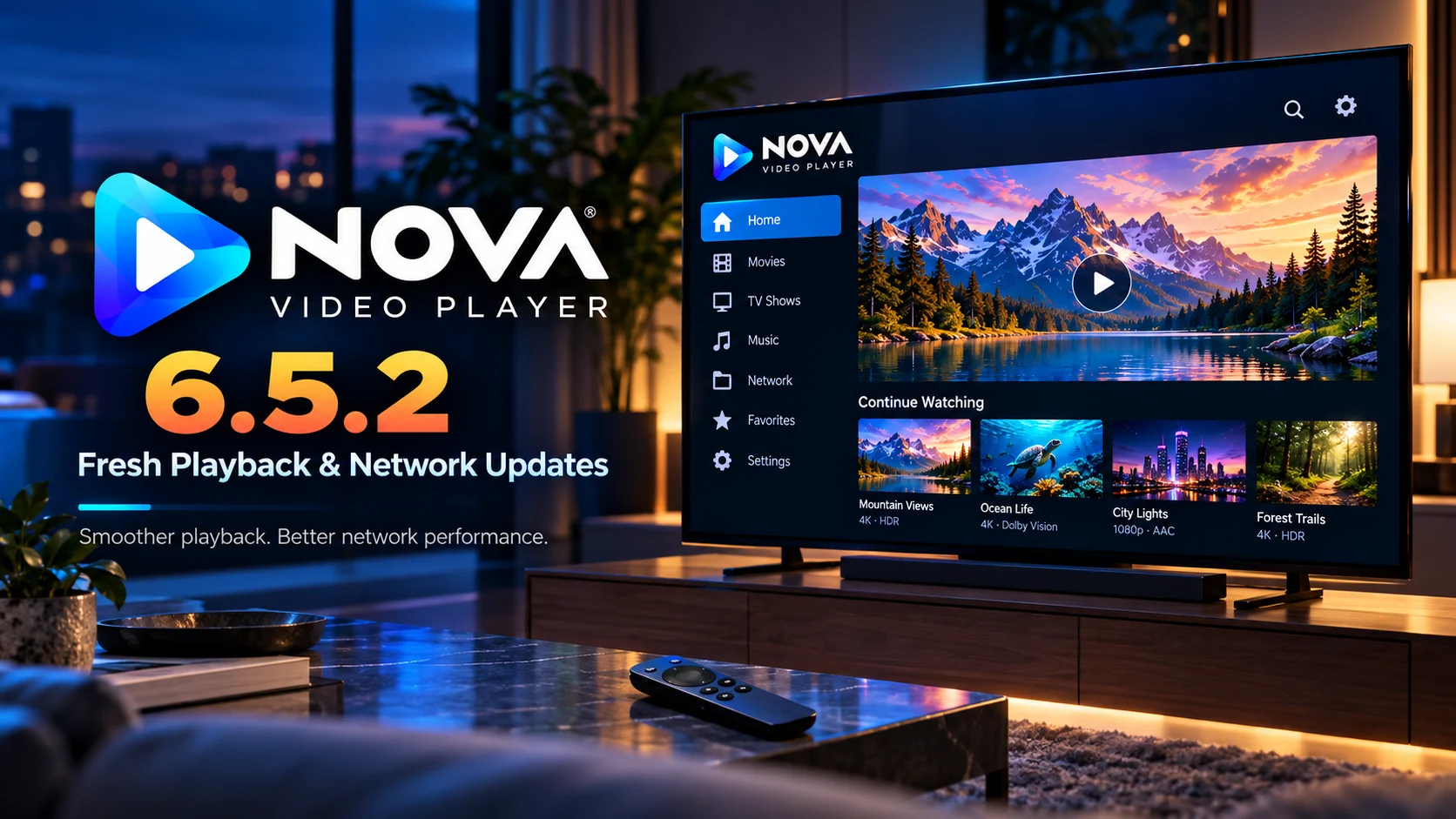 Nova Video Player 6.5.2 Released: Android TV Playback & Network Updates