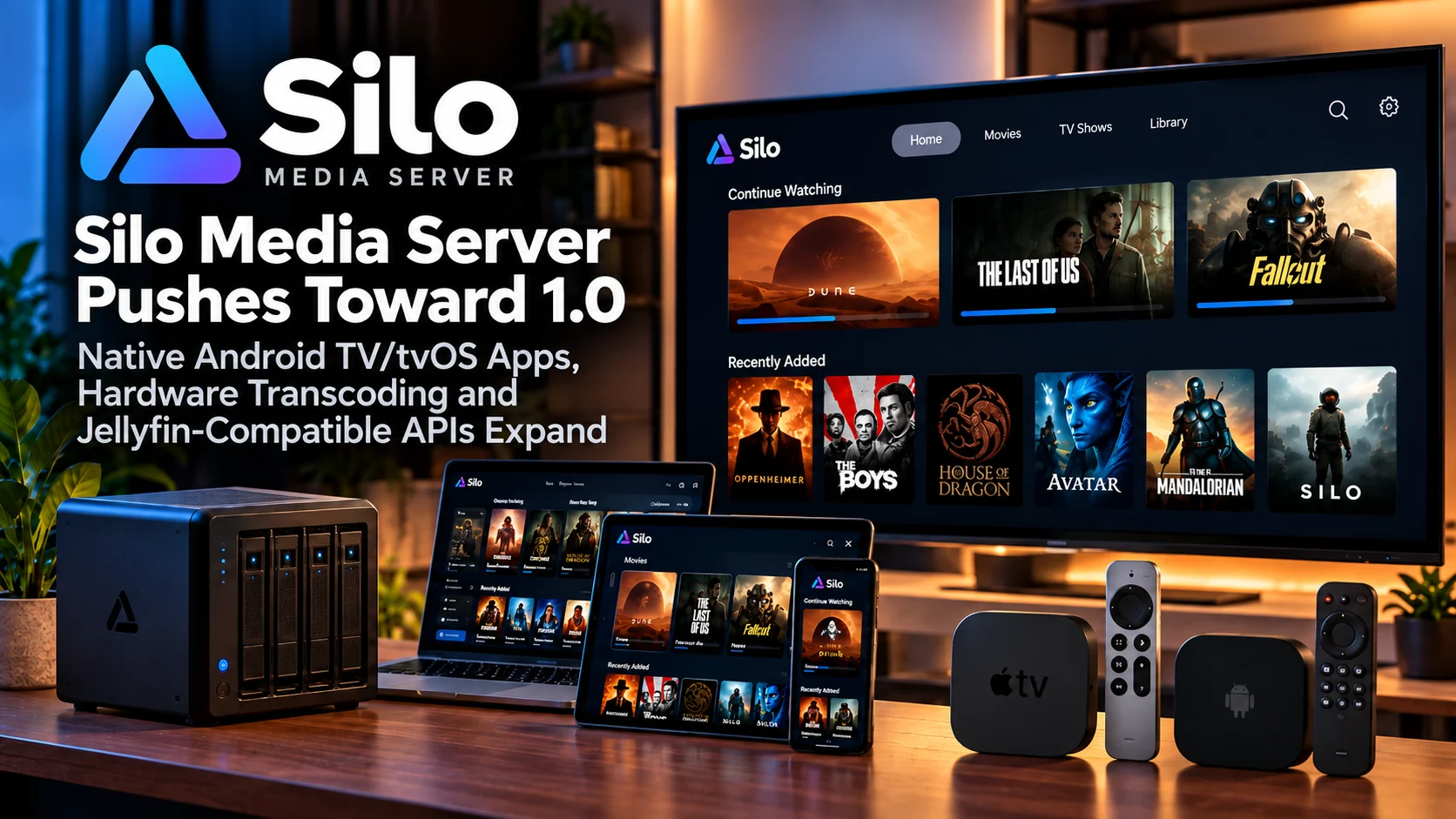 Silo Media Server Nears 1.0 With Android TV, tvOS Apps, Hardware Transcoding and Jellyfin APIs